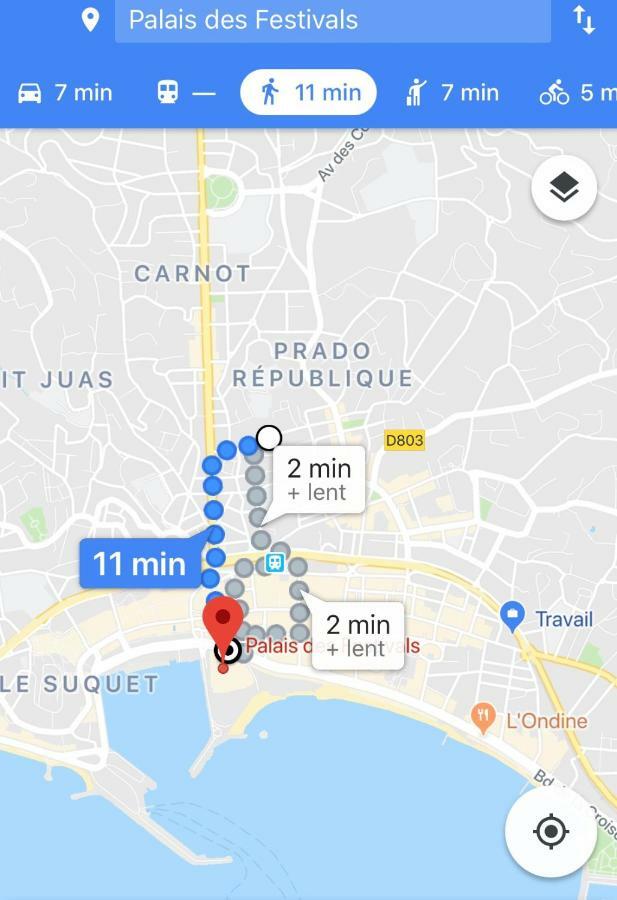 Cannes: Agréable 2 pièces vue mer panoramique Exterior foto